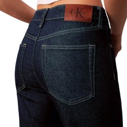 Calvin Klein Pantalón Vaquero Jeans Cropped High Rise Flared Azul Classic Rinse Mujer
