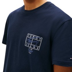 Tommy Hilfiger Camiseta Reg Sign Azul Dark Night Navy Hombre