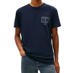 Tommy Hilfiger Camiseta Reg Sign Azul Dark Night Navy Hombre