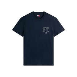 Tommy Hilfiger Camiseta Reg Sign Azul Dark Night Navy Hombre