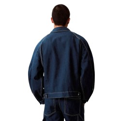 Calvin Klein Chaqueta Denim De Trabajo Con Pinzas Azul Shuriken Rinse Hombre