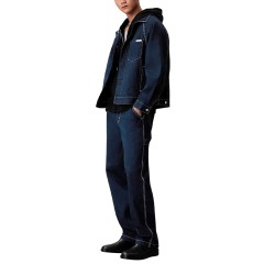 Calvin Klein Chaqueta Denim De Trabajo Con Pinzas Azul Shuriken Rinse Hombre
