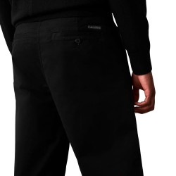 Calvin Klein Pantalón Casual Recto Estilo Años 90 Negro Black Hombre