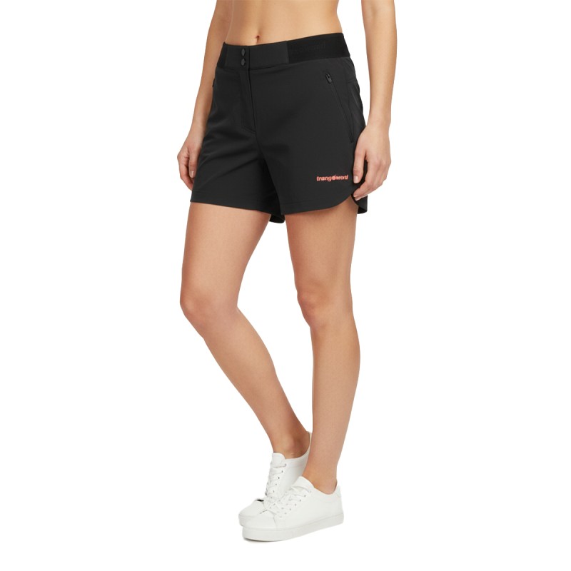 Trangoworld Pantalón Corto Stora Negro Mujer