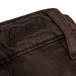 Guess Pantalón Vaquero Zoya Wide Leg Marrón Mujer