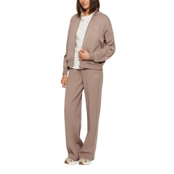 Guess Sudadera Octavia High Neck Full-Zip Beige Mujer