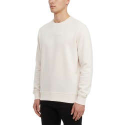 Guess Sudadera Scuba Luxe Sweatshirt Blanco Crema Hombre