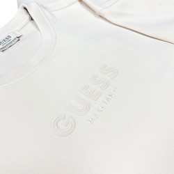 Guess Sudadera Scuba Luxe Sweatshirt Blanco Crema Hombre