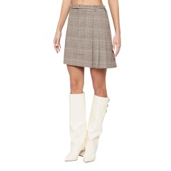 Guess Mini Falda Geraldine Mini Skirt Marrón Beige Mujer
