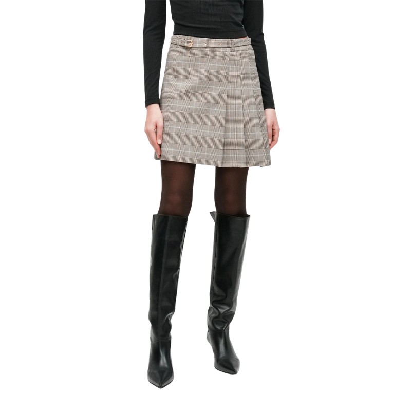 Guess Mini Falda Geraldine Mini Skirt Marrón Beige Mujer