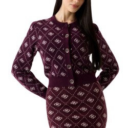Guess Chaqueta Sarah 4G LS CN Cardi SWTR Burdeos Bordeaux Mujer