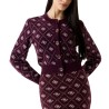 Guess Chaqueta Sarah 4G LS CN Cardi SWTR Burdeos Bordeaux Mujer