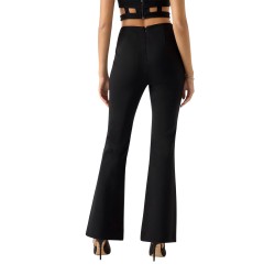 Guess Pantalón Noel Ponte Pant Negro Black Mujer