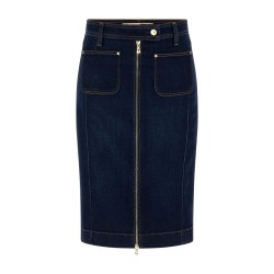 Guess Falda Vaquera Rosita Longuette Azul Oscuro Mujer