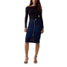 Guess Falda Vaquera Rosita Longuette Azul Oscuro Mujer