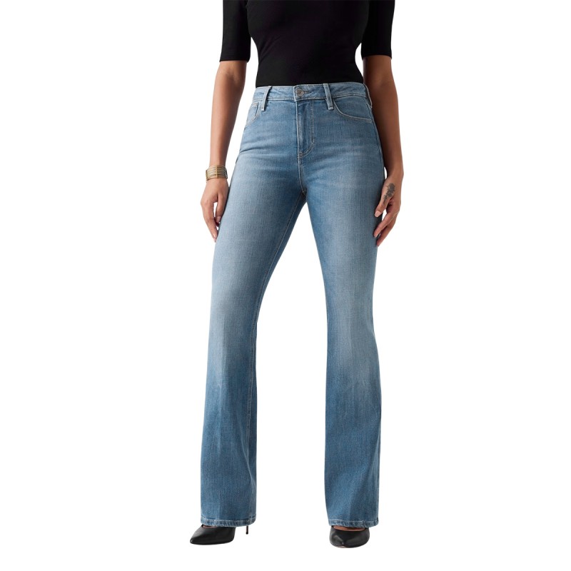 Guess Jean Pantalón Vaquero Sexy Flare Azul Claro Mujer