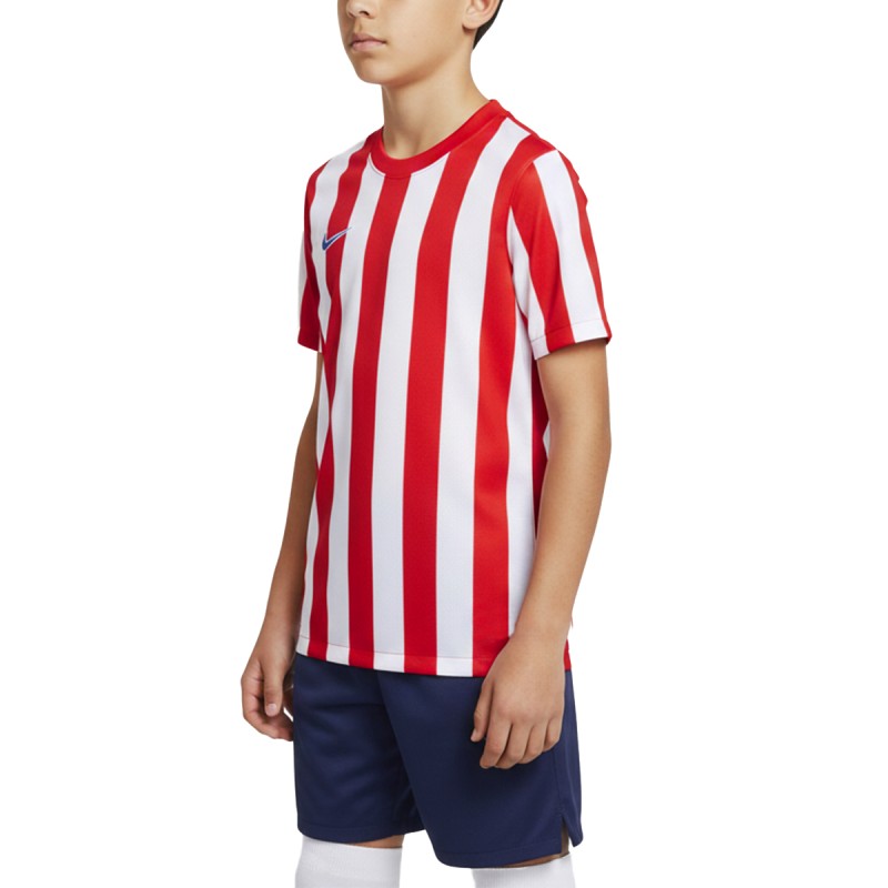 Nike Camiseta fútbol Striped Division 4 Rojo y Blanco Niño