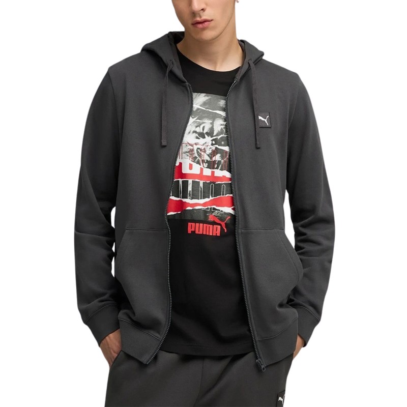 Puma Sudadera Ess Elevated FZ Gris Dusky Grey Hombre