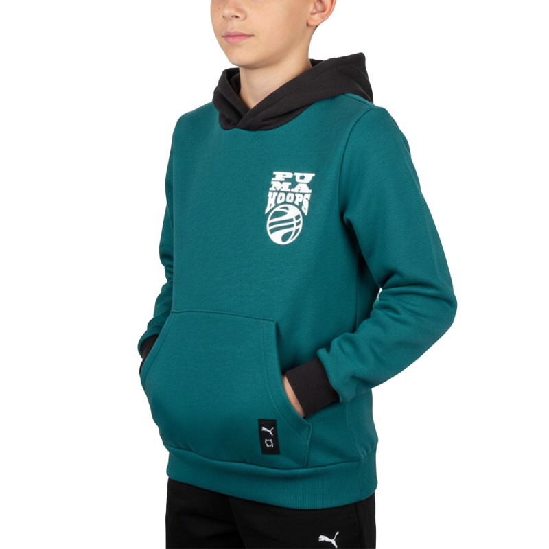 Puma Sudadera Basketball Blueprint Verde Cold Green Niño