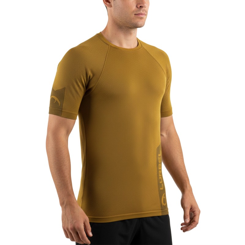 Lurbel Camiseta Halo Short Sleeves Amarillo Ámbar Negro Hombre