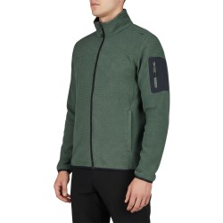 Campagnolo Chaqueta Polar de punto jacquard Knit-Tech fleece Verde Musk Hombre