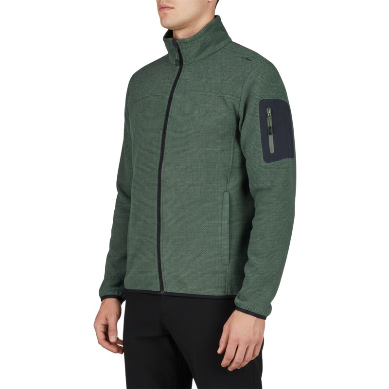 Campagnolo Chaqueta Polar de punto jacquard Knit-Tech fleece Verde Musk Hombre