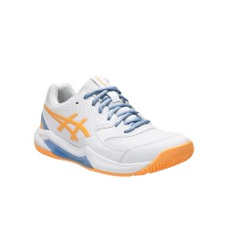 Asics Zapatilla Gel-Dedicate 8 Pádel Blanco Naranja White Orange Glow Mujer