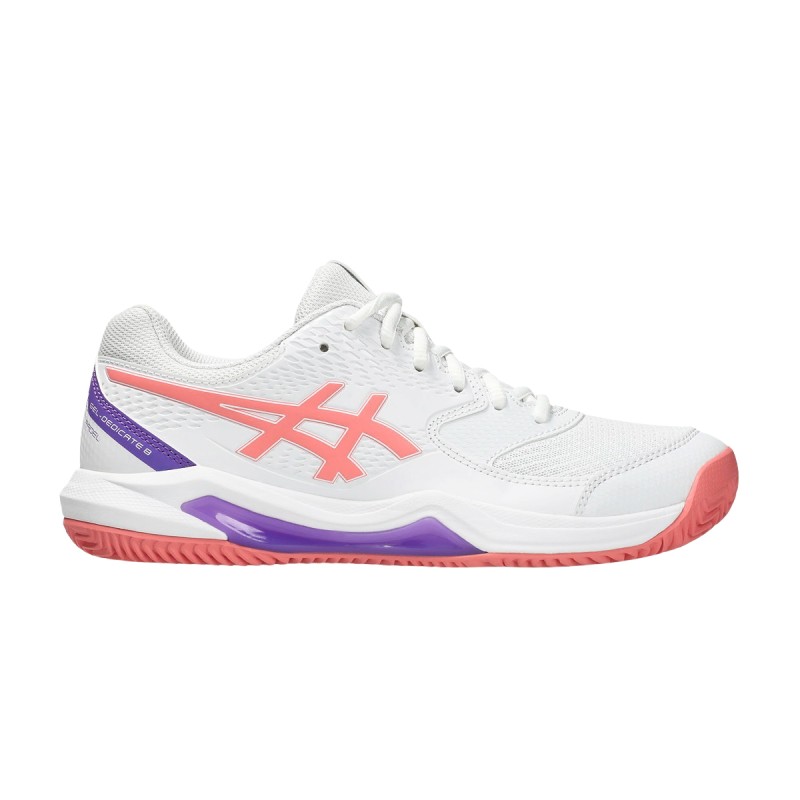 Asics Zapatilla Padel Gel-dedicate 8 Blanco Rosa White Guava Mujer