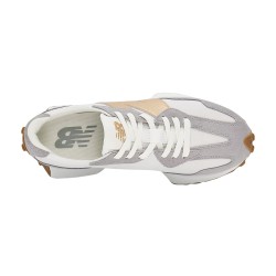 New Balance Zapatilla 327 Blanco Gris Dorado Mujer