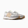 New Balance Zapatilla 327 Blanco Gris Dorado Mujer