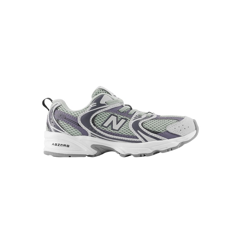 New Balance Zapatilla Casual 530 Bungee Lace Azul Gris Niño