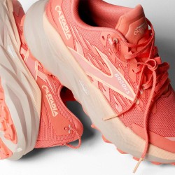 Brooks Zapatilla Trail Running Cascadia 19 Rosa Naranja Melocotón Peach Echo Mujer