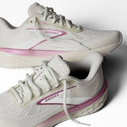 Brooks Zapatilla Running Launch 12 Blanco Roto Rosa Bluewash Pink Mujer