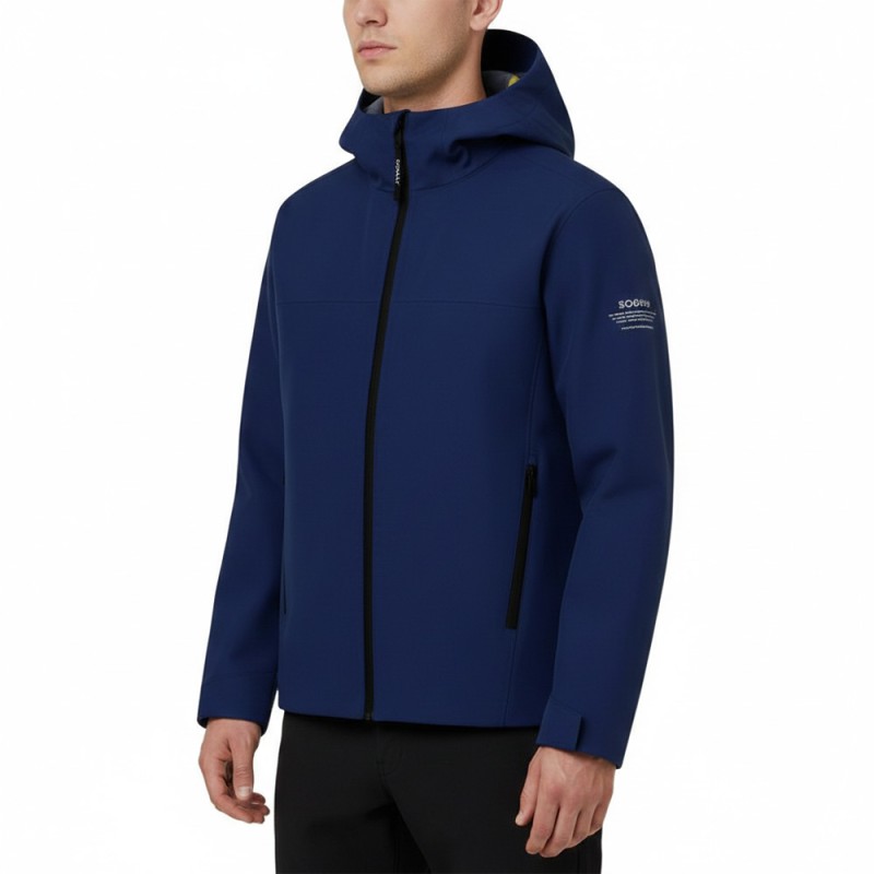 Ecoalf Chaqueta Impermeable Darwin Azul Blue Hombre