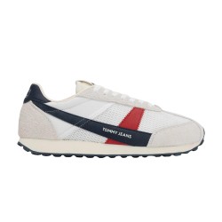 Tommy Hilfiger Zapatilla Casual Retro Runner Archive Open Mesh Blanco Hombre