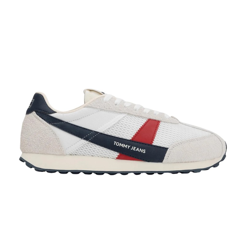 Tommy Hilfiger Zapatilla Casual Retro Runner Archive Open Mesh Blanco Hombre