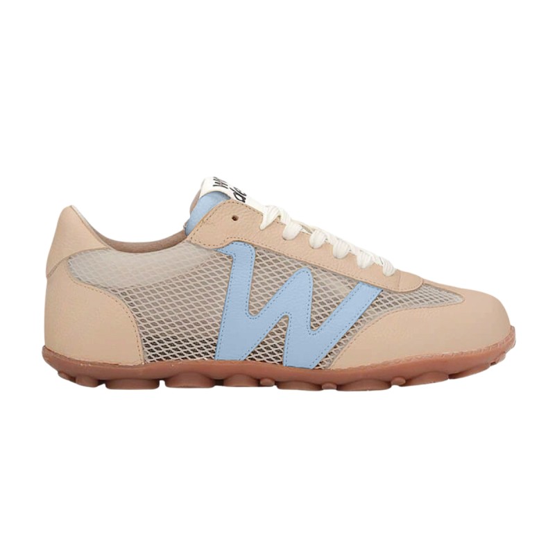 Wonders Zapatilla Casual AP-2101 Beige Azul Mujer