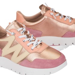 Wonders Zapatilla Casual A-24101 Rosa Cobre Blush Rame Mujer