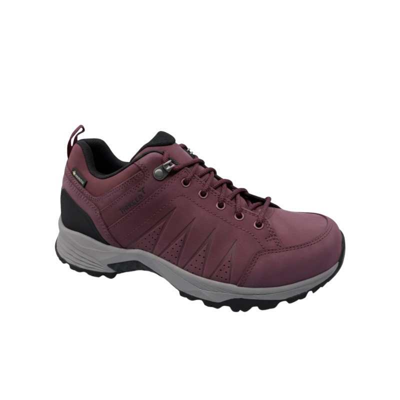 Treksta Zapatilla Trekking Sandnes Low GTX Rojo Burdeos Burgundy Dark Grey Mujer