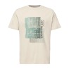 Street One Camiseta Estampado Frontal Beige White Sand Hombre
