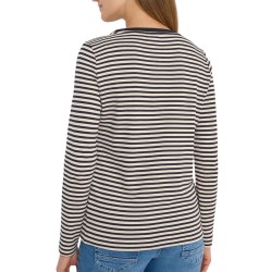 Cecil Camiseta Rayas Melange Azul Marino Beige Mujer