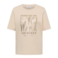 Cecil Camiseta Estampada Beige Mujer