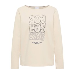 Cecil Sudadera Beige Mujer