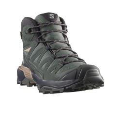 Salomon Bota Trekking X Ultra 360 Mid GTX W Gris Verde Urban Chic Mujer