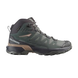 Salomon Bota Trekking X Ultra 360 Mid GTX W Gris Verde Urban Chic Mujer