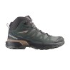 Salomon Bota Trekking X Ultra 360 Mid GTX W Gris Verde Urban Chic Mujer