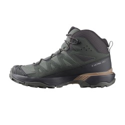 Salomon Bota Trekking X Ultra 360 Mid GTX W Gris Verde Urban Chic Mujer