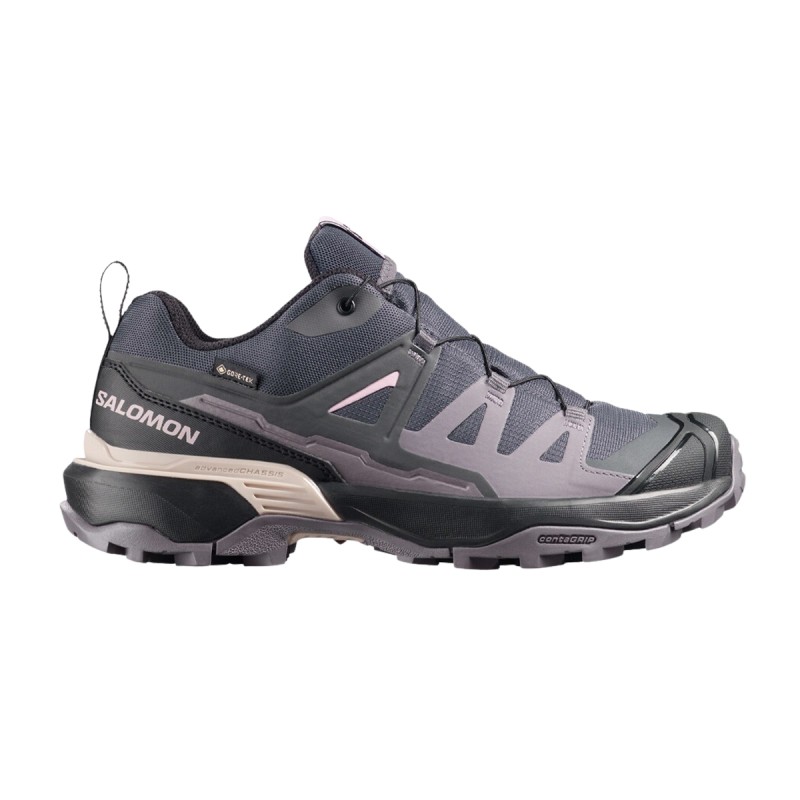 Salomon Zapatilla Trekking X Ultra 360 GTX W 9 Gris Morado Nine Iron Excalibur Mujer