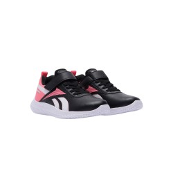 Reebok Zapatilla Deportivas Rush Runner Syn Elastic Lace & Top Strap Negro Rosa Niña