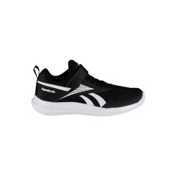 Reebok Zapatilla Deportiva Rush Runner 5 Elastic Lace & Top Strap Negro Blanco Niño